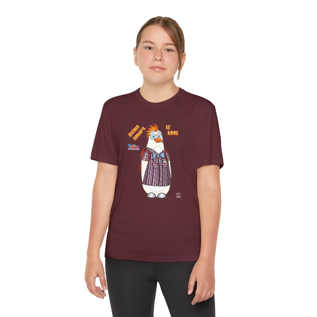 TuBz™ "Being Smart Iz Kool" Youth Competitor T- Shirt - Character Dress-Up Graphic Tee