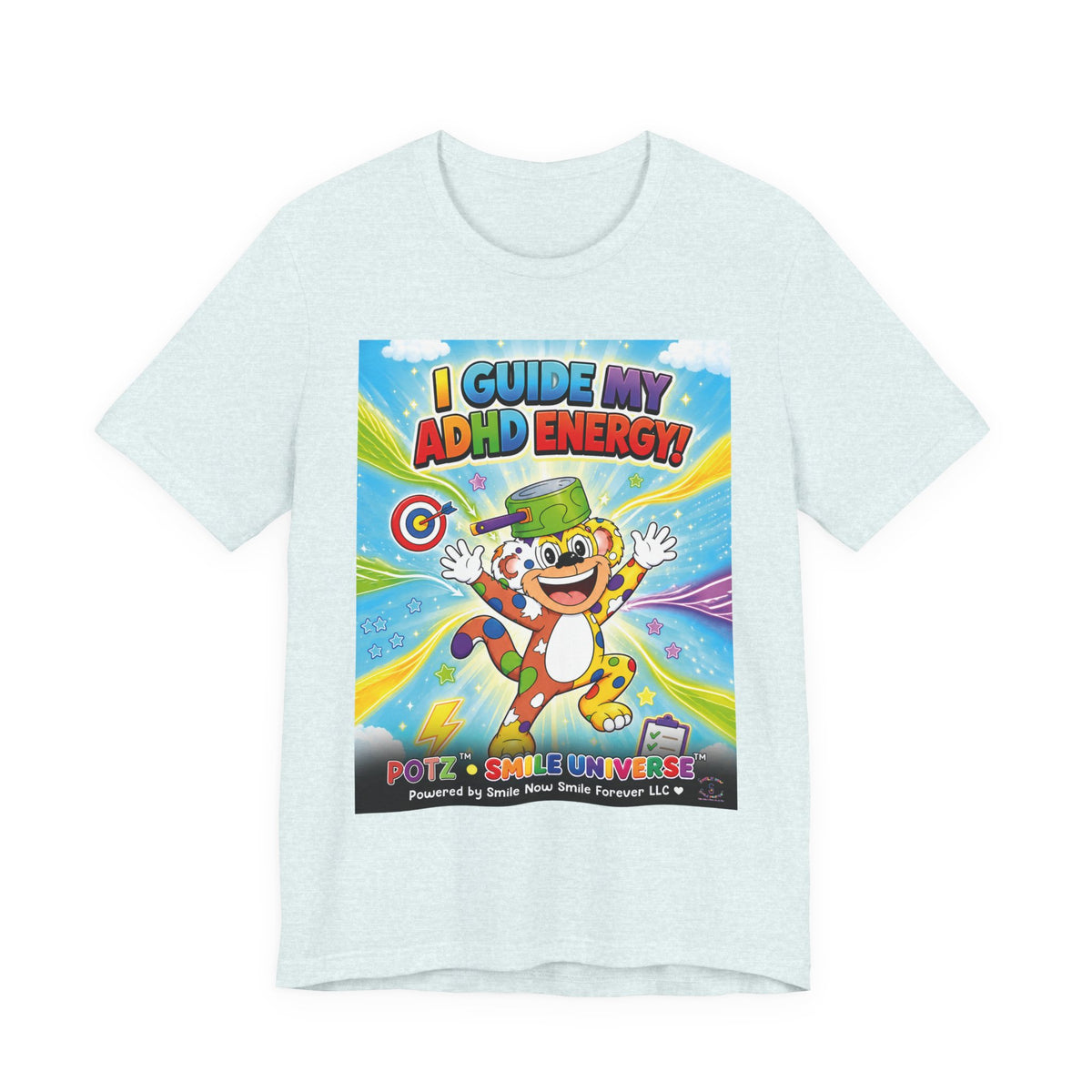 Potz™ Unisex Jersey Short Sleeve Tee – "I Guide My ADHD Energy!" Graphic Tee | Smile Universe Collection