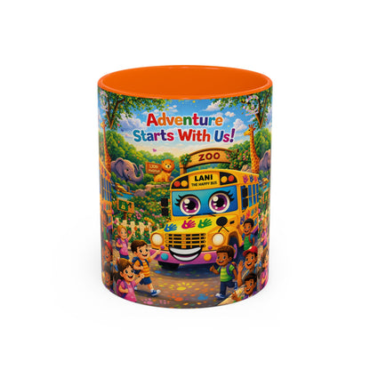 Lani™ Accent Coffee Mug (11oz & 15oz) – "Adventure Starts With Us!" Graphic