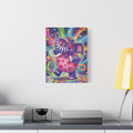 Piklez™ Matte Canvas, Stretched 1.25" – "Born to Celebrate!" Graphic Wall Art | Smile Universe Collection