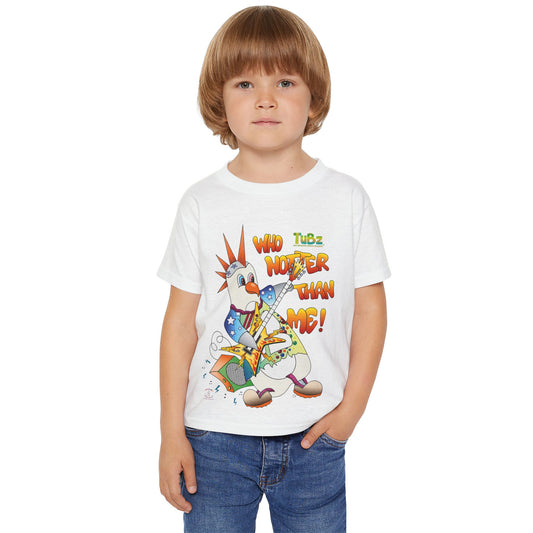 TuBz™ Rockstar Kids T-Shirt - "Who Hotter Than Me!" Graphic Tee | Smile Universe TuBz4Kidz Collection