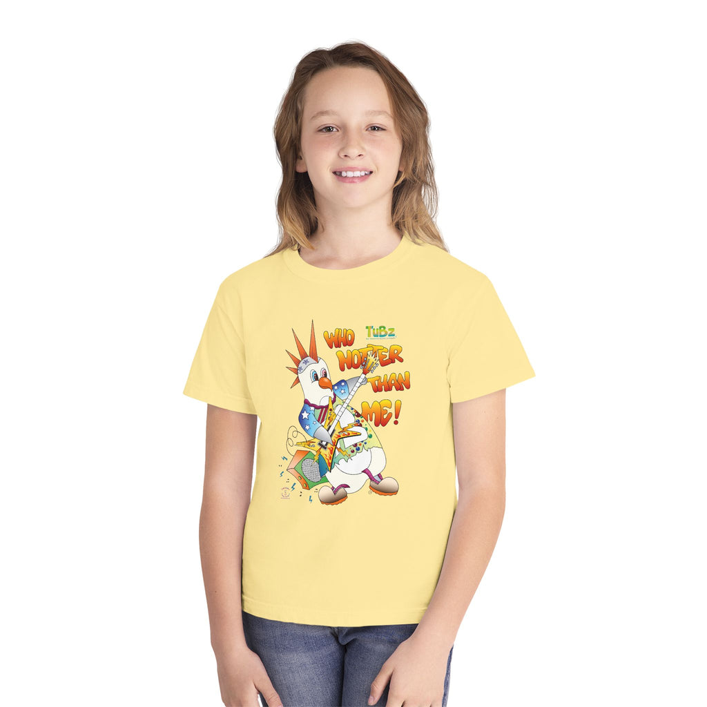 TuBz™ Rockstar Kids T-Shirt - "Who Hotter Than Me!" Graphic Tee | Smile Universe TuBz4Kidz Collection
