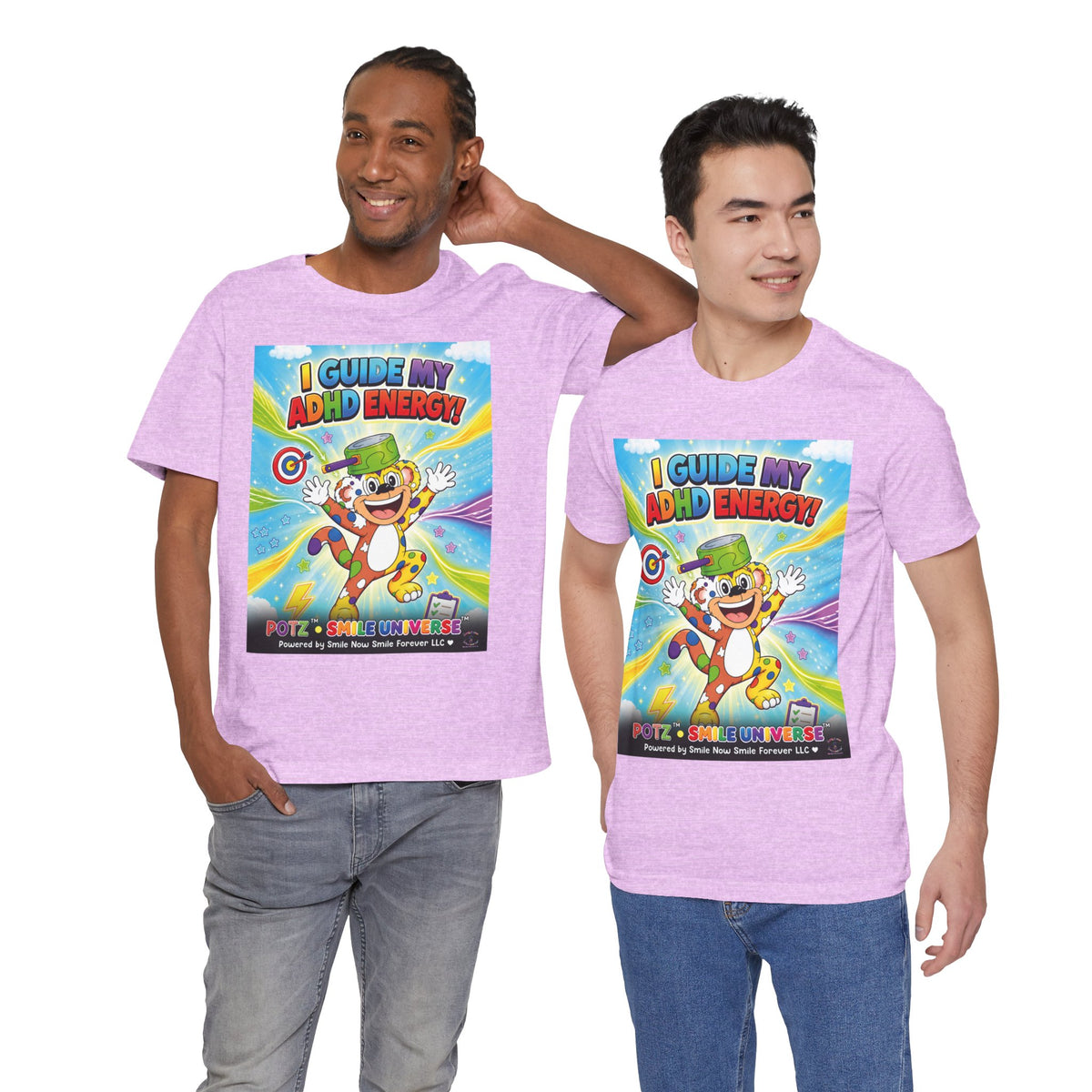 Potz™ Unisex Jersey Short Sleeve Tee – "I Guide My ADHD Energy!" Graphic Tee | Smile Universe Collection