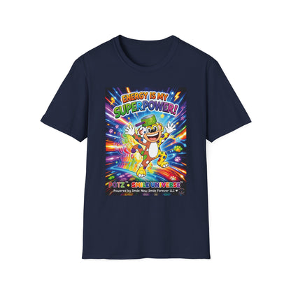 Potz™ Unisex Softstyle T-Shirt – "Energy is My Superpower!" Graphic Tee | Smile Universe Collection
