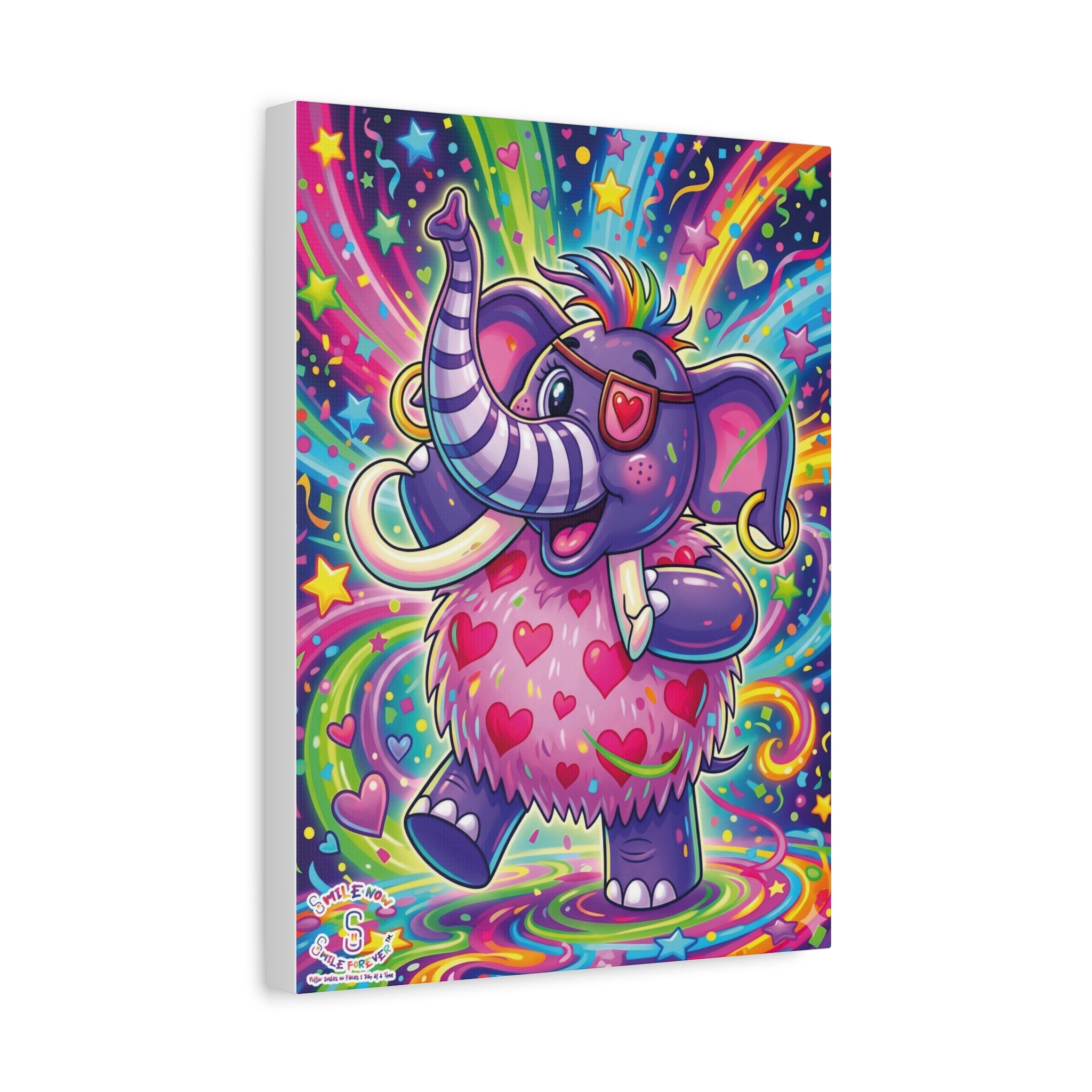 Piklez™ Matte Canvas, Stretched 1.25" – "Born to Celebrate!" Graphic Wall Art | Smile Universe Collection