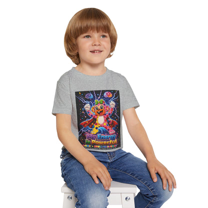 Panz™ Heavy Cotton™ Toddler T-Shirt – "My Energy is Powerful" Graphic Tee | Smile Universe Collection