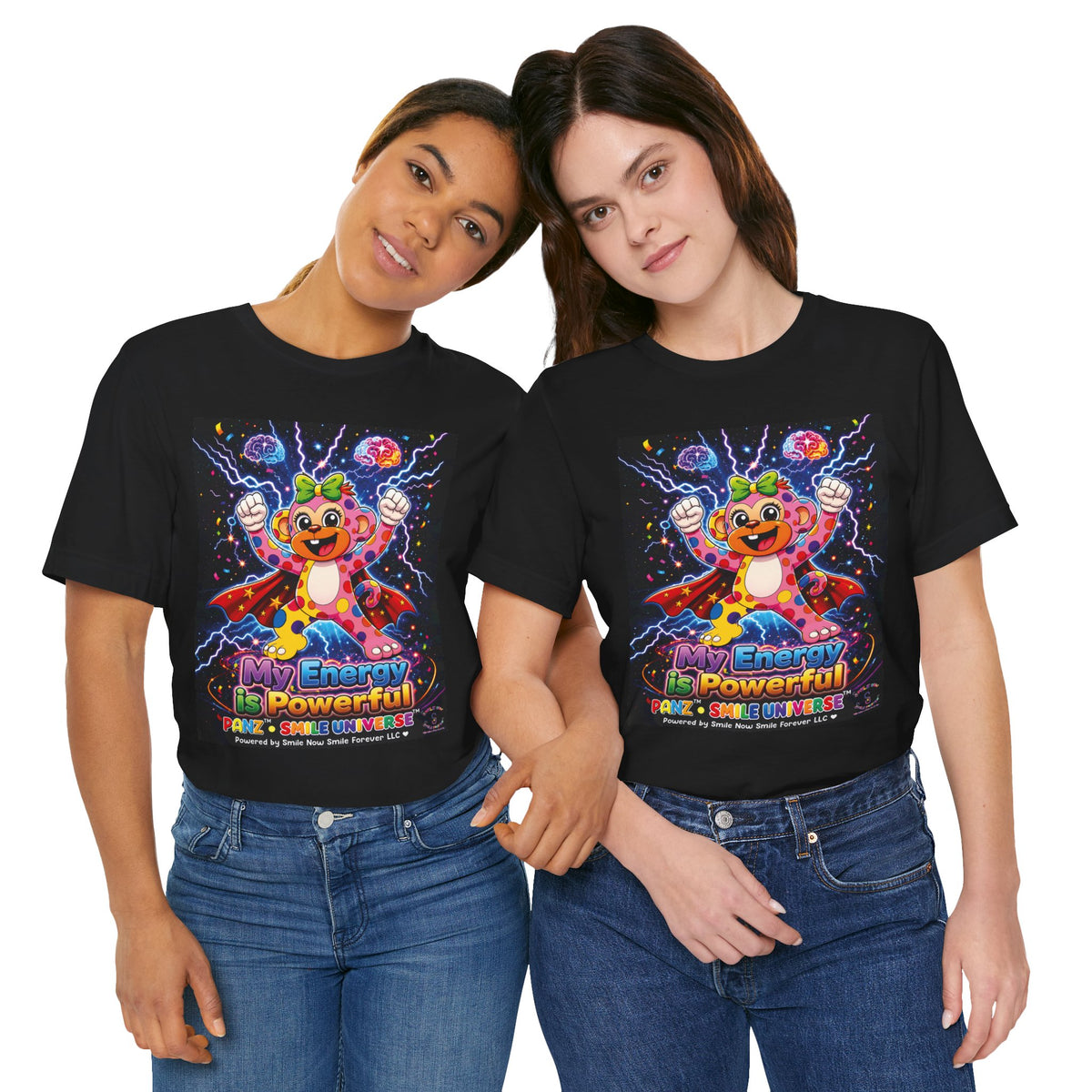 Panz™ Unisex Jersey Short Sleeve Tee For Adult– "My Energy is Powerful" Graphic Tee | Smile Universe Collection