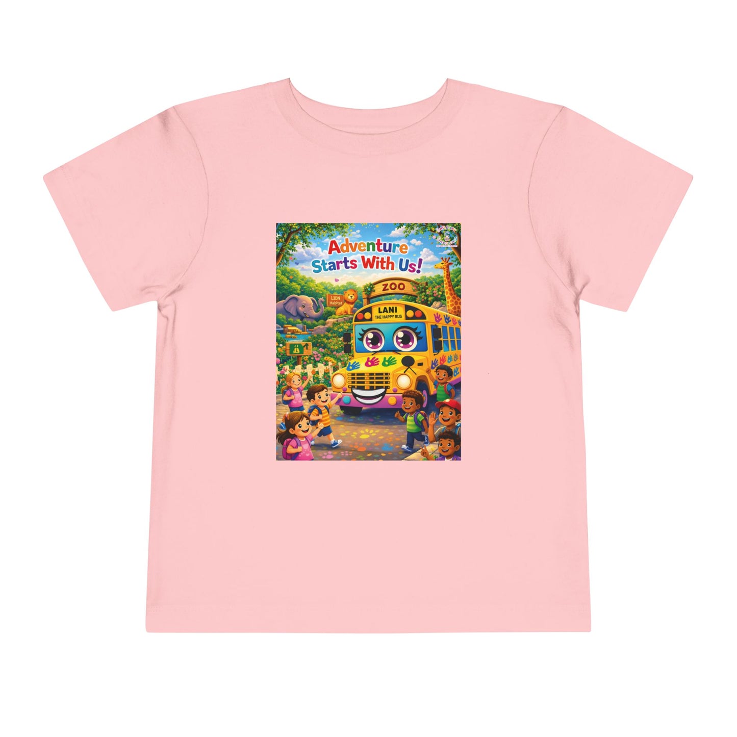 Lani™ Toddler Short Sleeve Tee – "Adventure Starts With Us!" Graphic