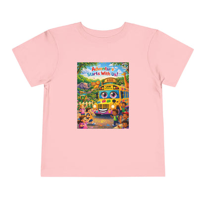 Lani™ Toddler Short Sleeve Tee – "Adventure Starts With Us!" Graphic