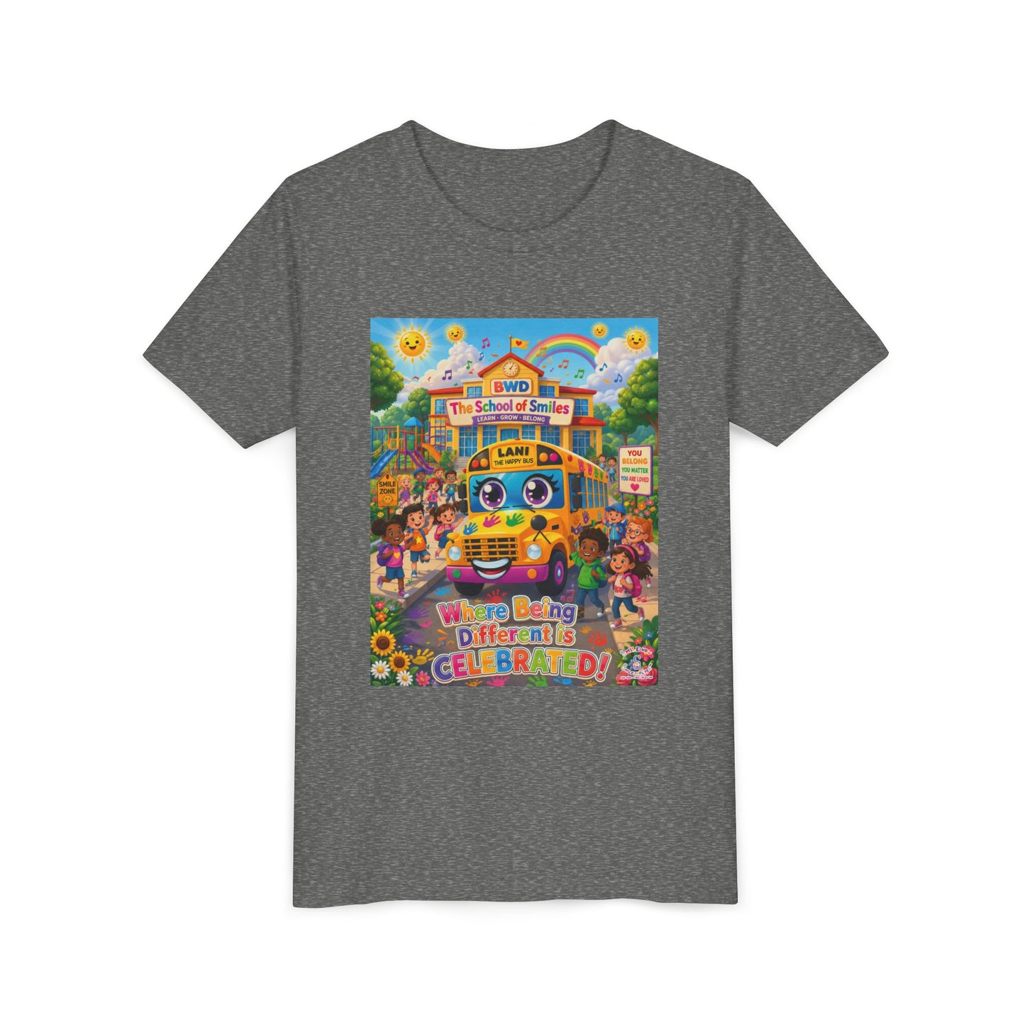 Lani™ Youth Short Sleeve Tee – "Where Being Different is CELEBRATED!" Graphic Shirt