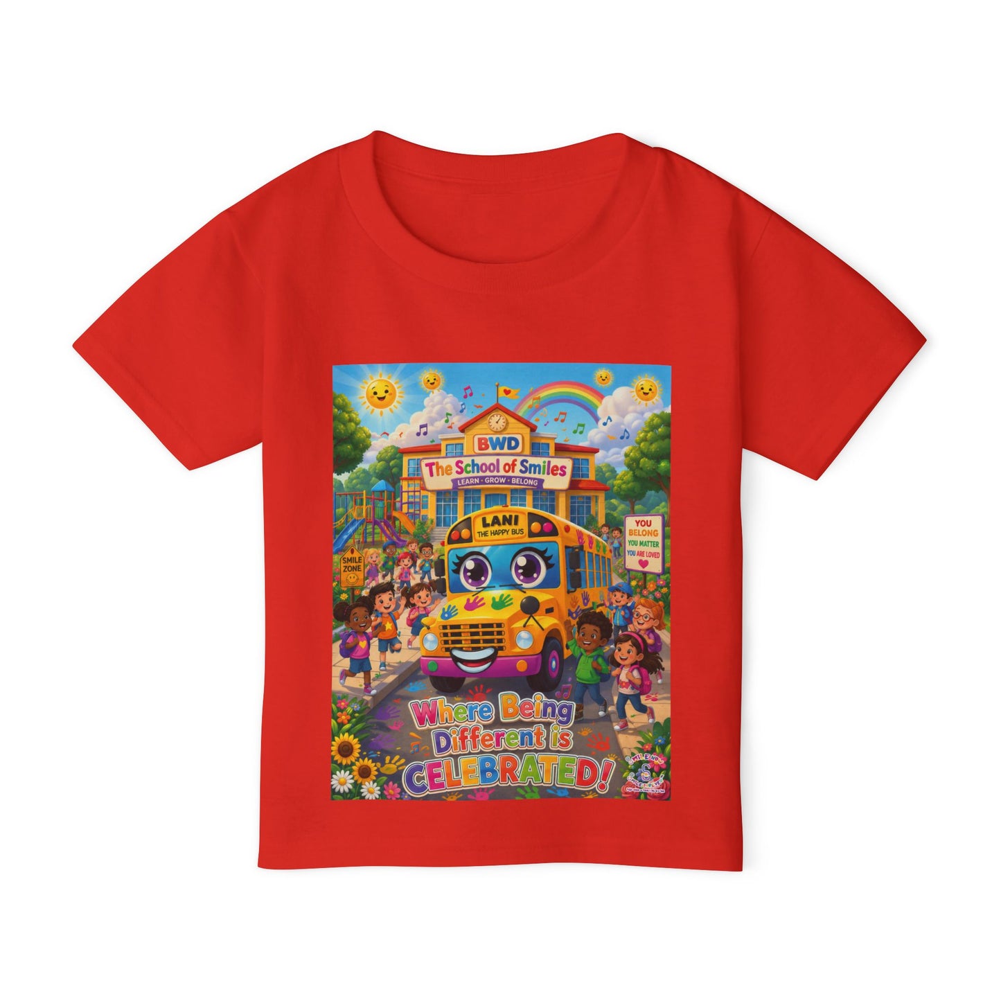Lani™ Heavy Cotton™ Toddler T-Shirt – "Where Being Different is CELEBRATED!" Graphic Shirt