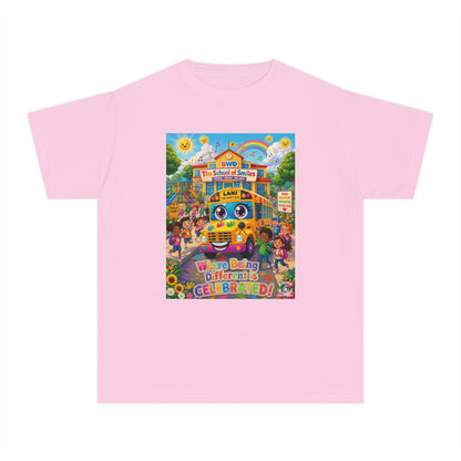 Lani™ Youth Midweight Tee – "Where Being Different is CELEBRATED!" Graphic Shirt