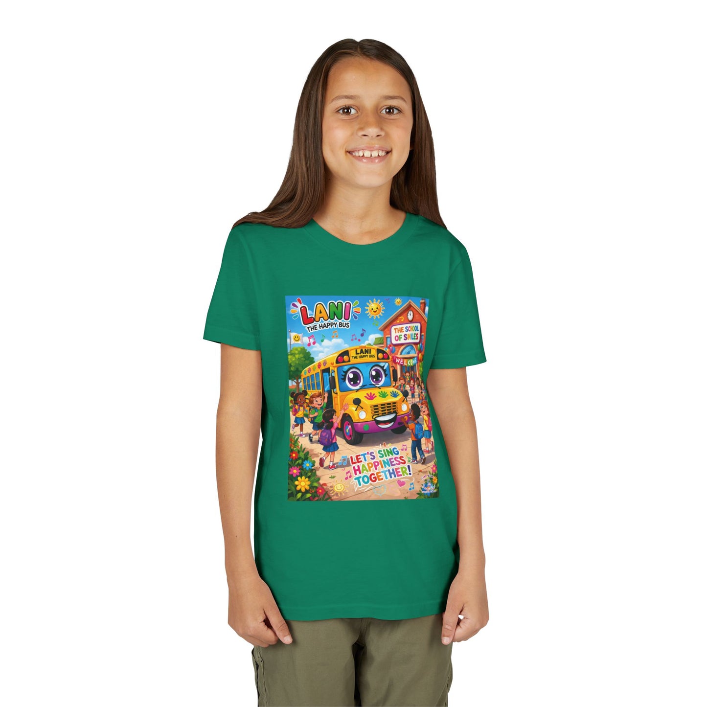 Lani™ Youth Short Sleeve Tee – "Let's Sing Happiness Together!" Graphic