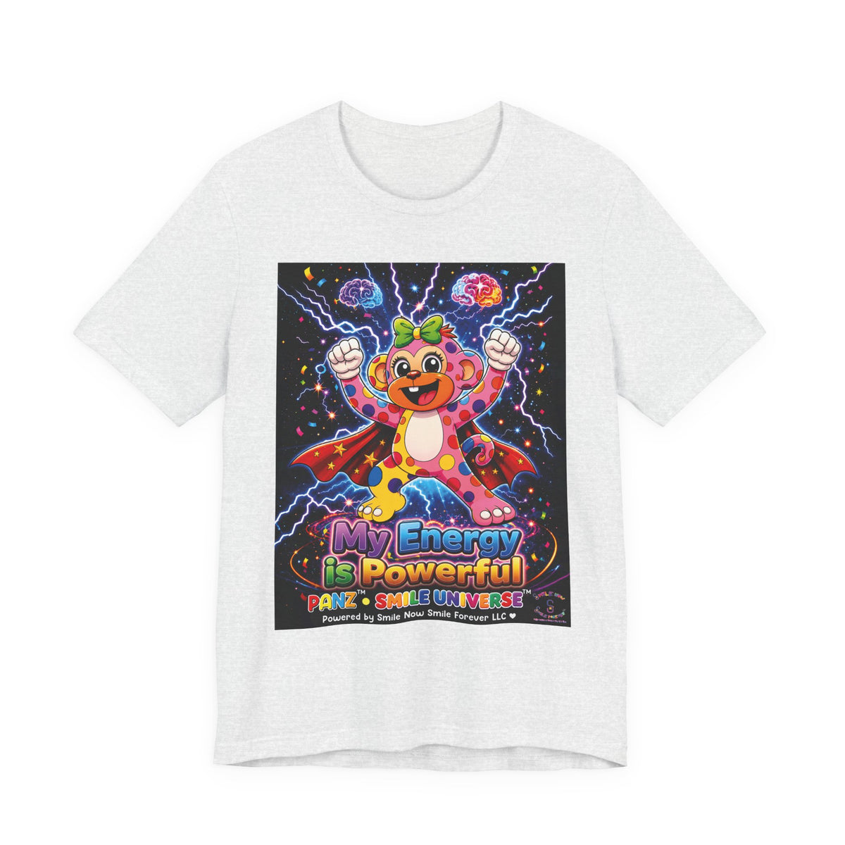 Panz™ Unisex Jersey Short Sleeve Tee For Adult– "My Energy is Powerful" Graphic Tee | Smile Universe Collection