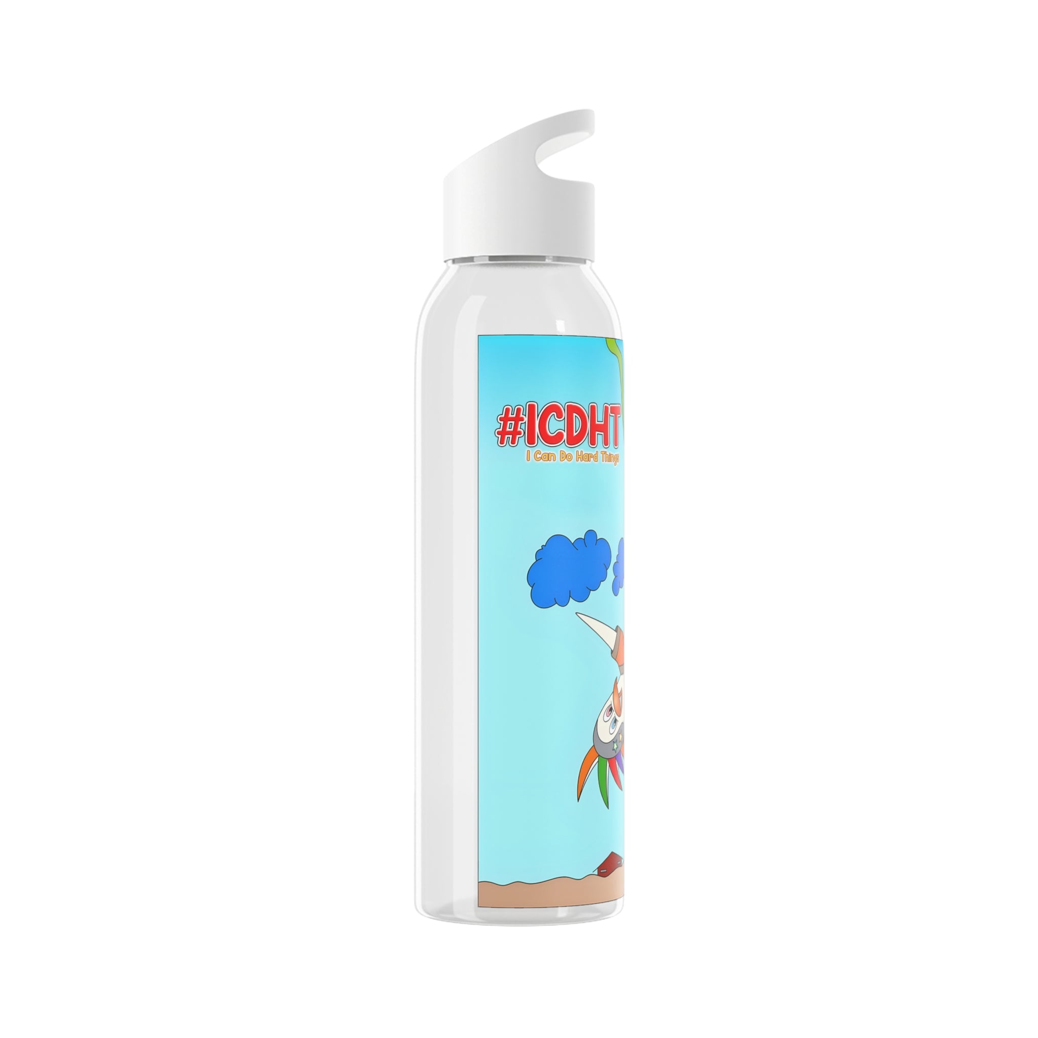 TuBz™ "I Can Do Hard Things" Sky Water Bottle - Lightweight Kids Bottle | TuBz4Kidz