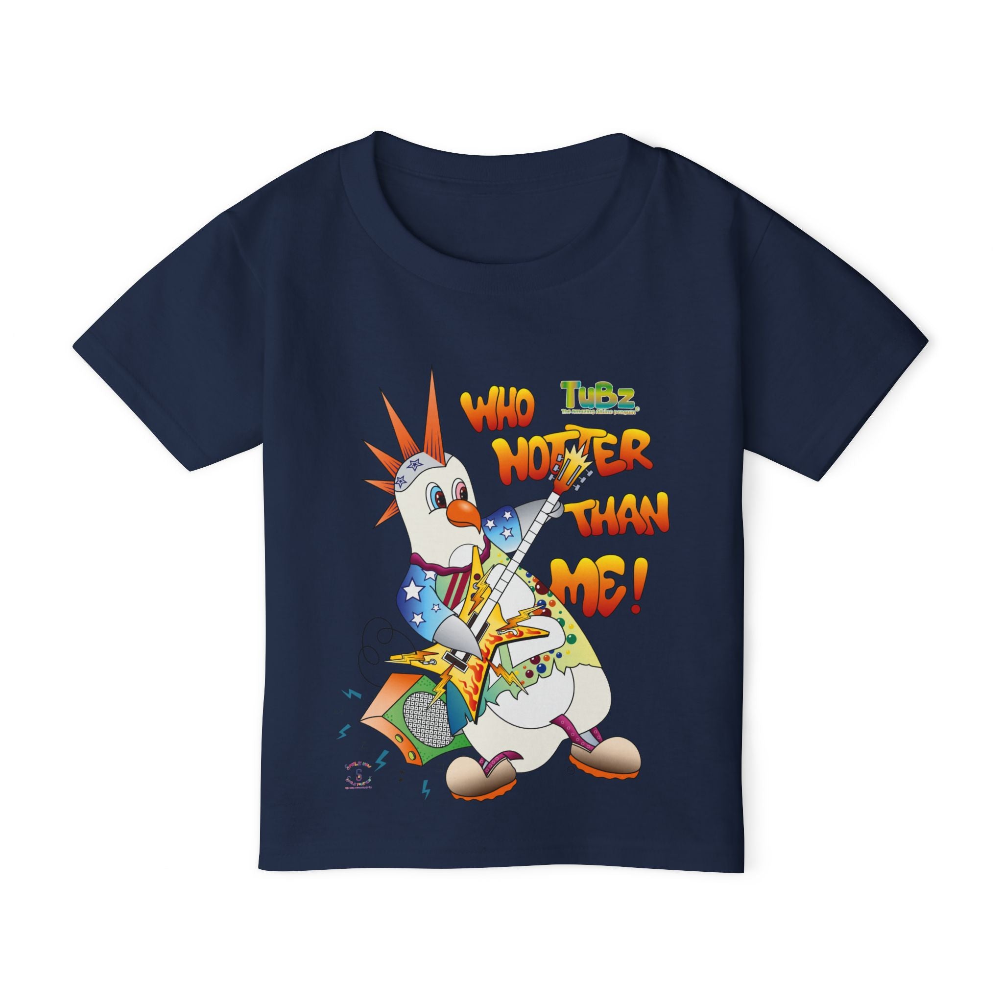 TuBz™ Rockstar Kids T-Shirt - "Who Hotter Than Me!" Graphic Tee | Smile Universe TuBz4Kidz Collection