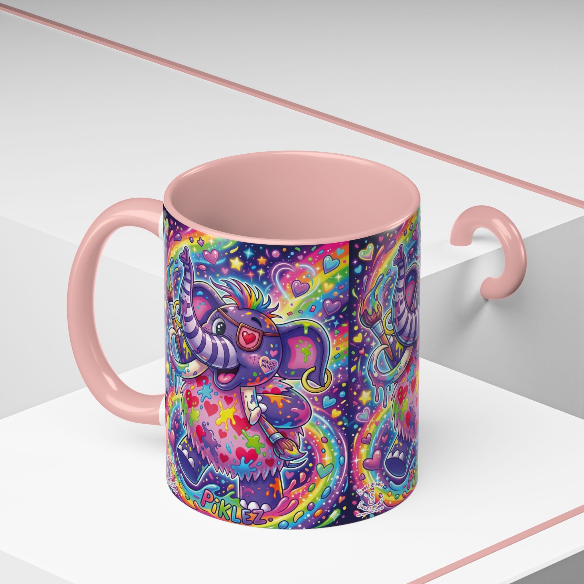 Piklez™ 15oz Ceramic Mug – "Magic Paint!" Graphic | Smile Universe Collection