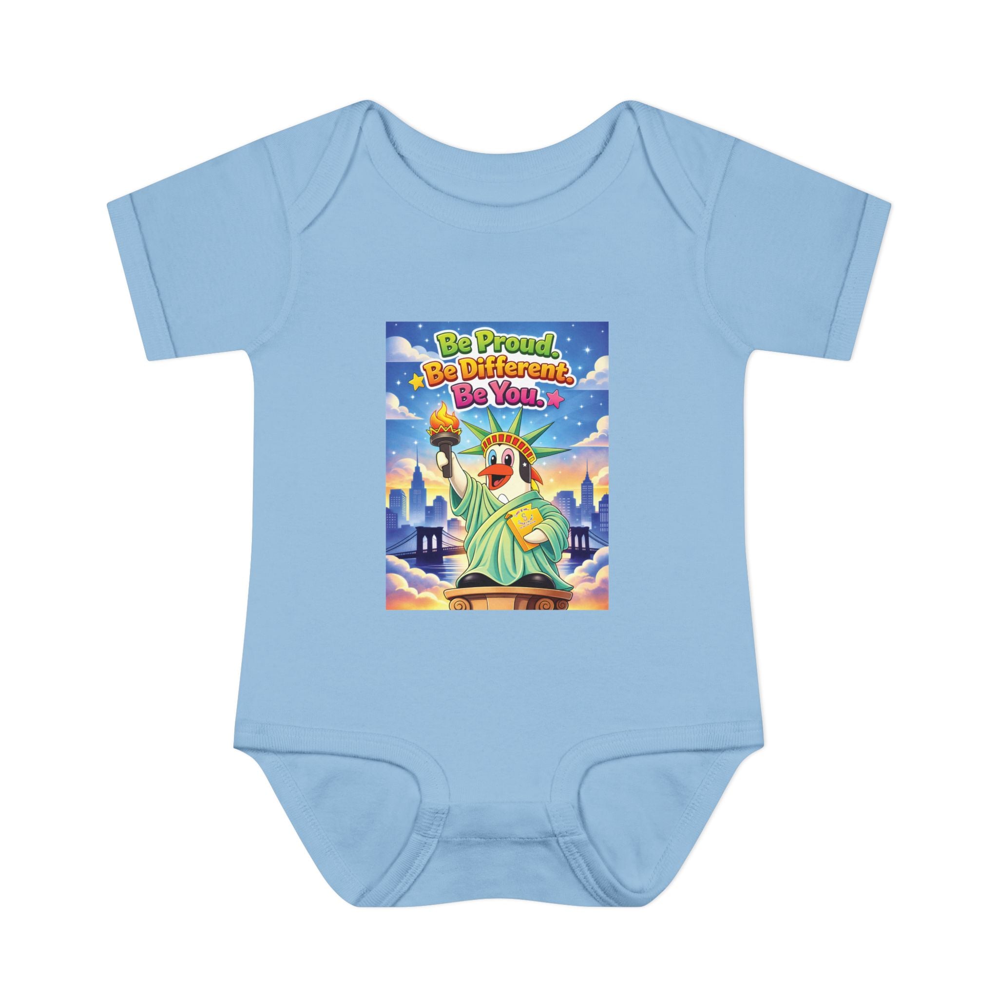 TuBz™ "Be Proud. Be Different. Be You." Infant Bodysuit - Inspirational Baby Onesie