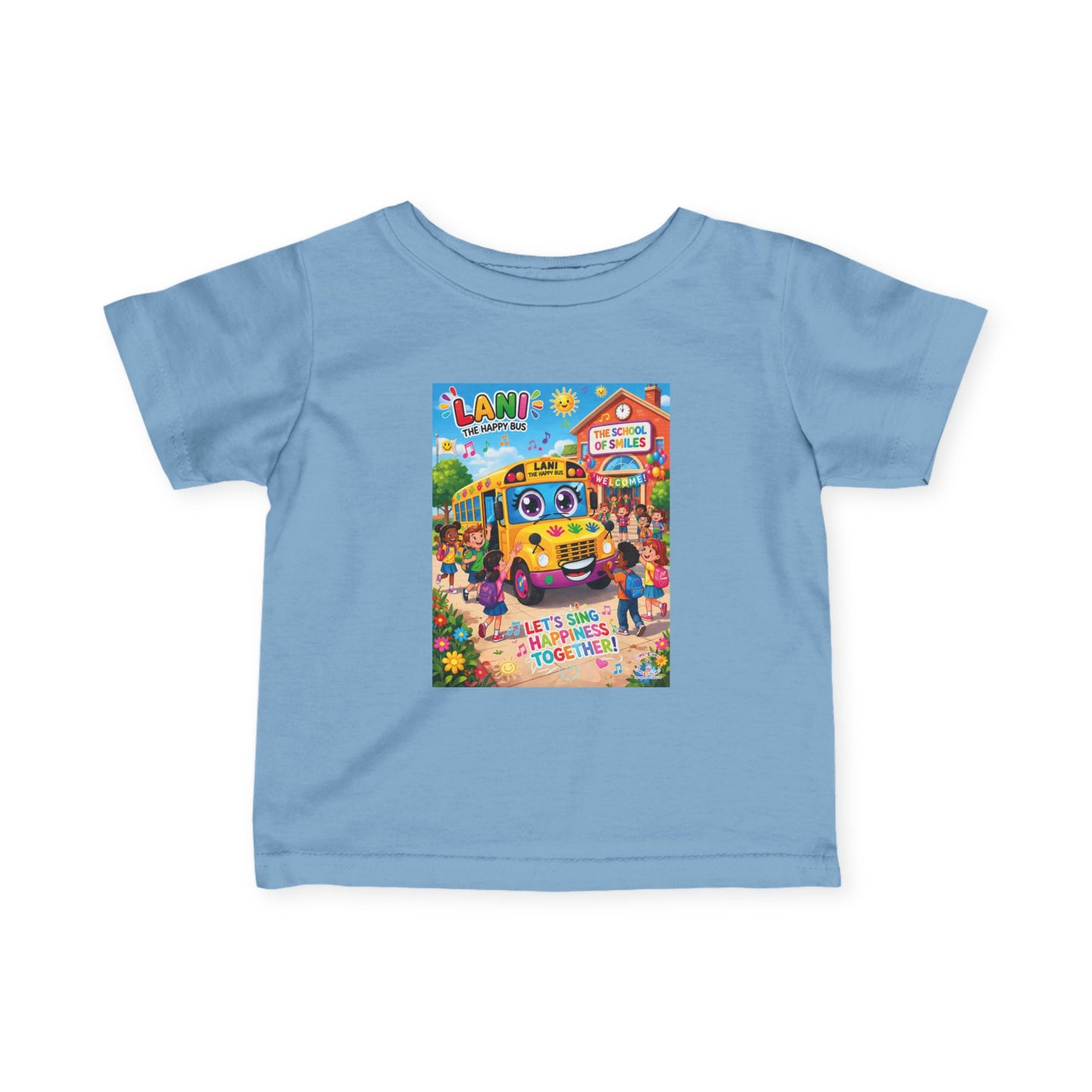 Lani™ Infant Fine Jersey Tee – "Let's Sing Happiness Together!" Graphic