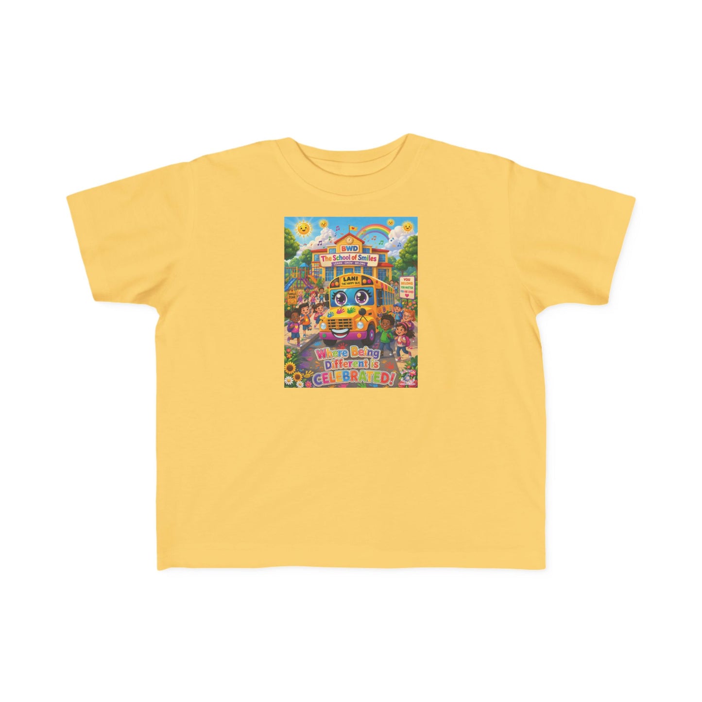 Lani™ Toddler's Fine Jersey Tee – "Where Being Different is CELEBRATED!" Graphic Shirt