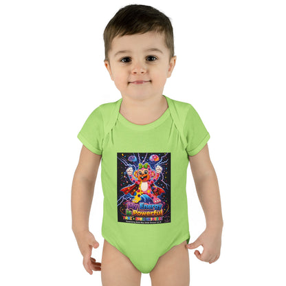Panz™ Infant Baby Rib Bodysuit – "My Energy is Powerful" Graphic Onesie | Smile Universe Collection