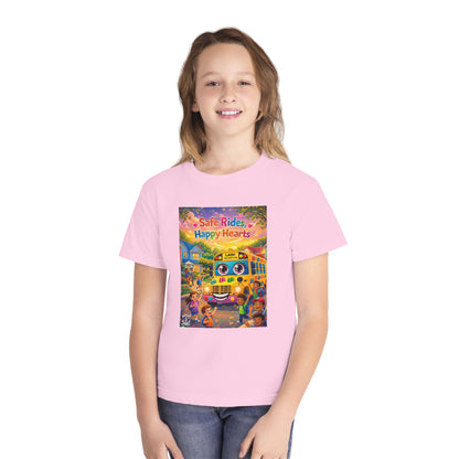 Lani™ Youth Midweight Tee – "Safe Rides, Happy Hearts" Graphic