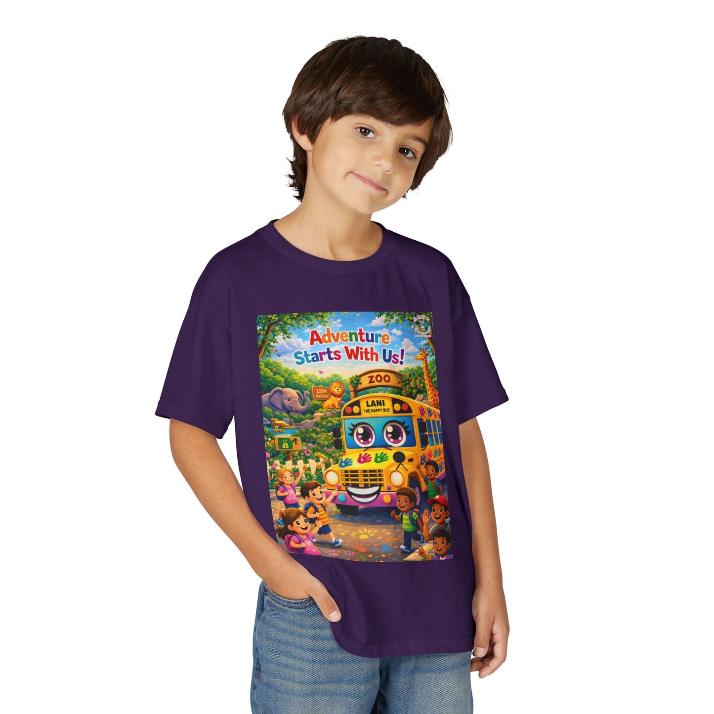 Lani™ Youth DryBlend® T-Shirt – "Adventure Starts With Us!" Graphic