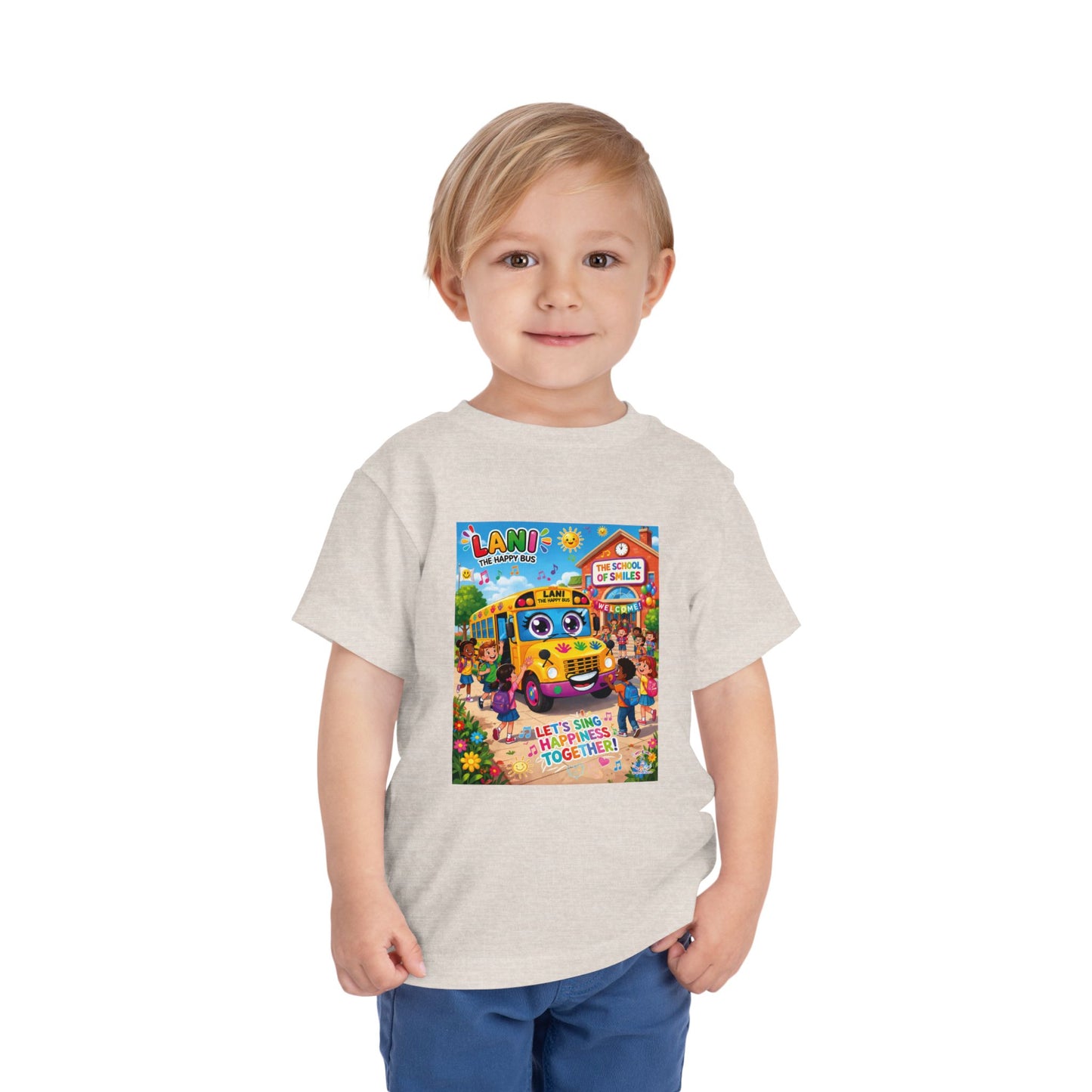 Lani™ Toddler Short Sleeve Tee – "Let's Sing Happiness Together!" Graphic