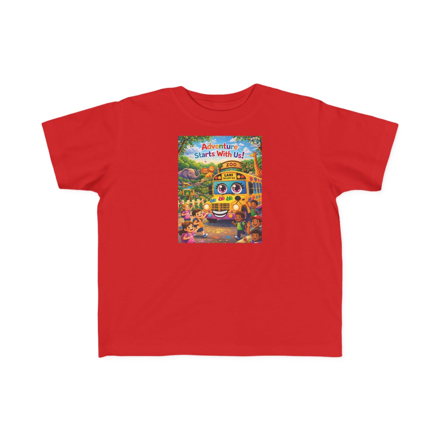 Lani™ Toddler's Fine Jersey Tee – "Adventure Starts With Us!" Graphic