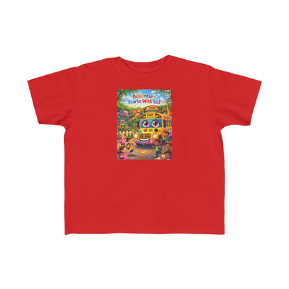 Lani™ Toddler's Fine Jersey Tee – "Adventure Starts With Us!" Graphic