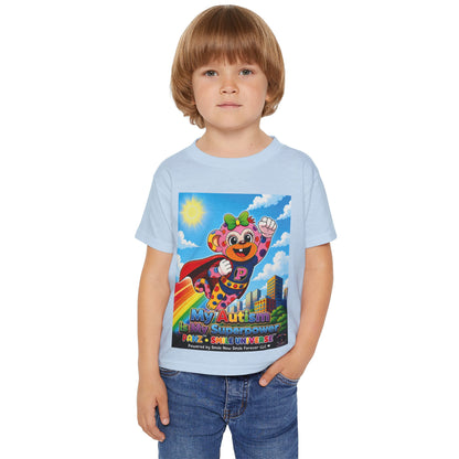Panz™ Heavy Cotton™ Toddler T-Shirt – "My Autism is My Superpower" Graphic | Smile Universe Collection
