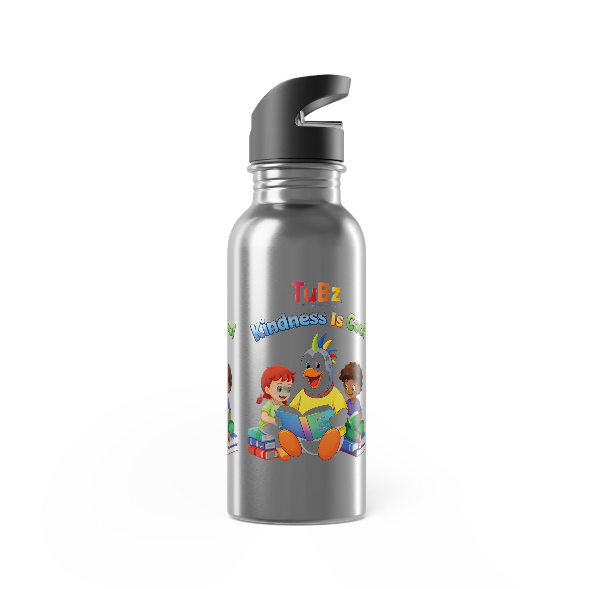 TuBz™ "Kindness Is Cool" Kids Water Bottle - School Hydration Bottle | Smile Universe TuBz4Kidz