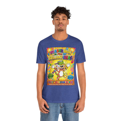 Potz™ Unisex Jersey Short Sleeve Tee – "My ADHD Brain is Full of Brilliant Ideas!" Graphic Tee | Smile Universe Collection