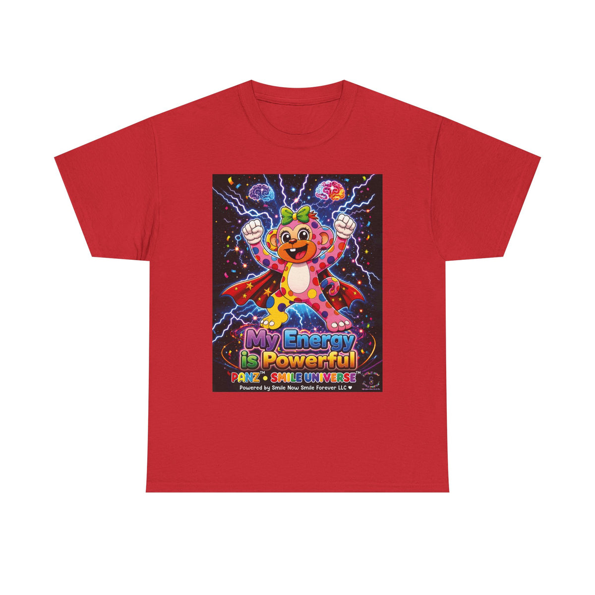 Panz™ Unisex Heavy Cotton™ Tee For Adult – "My Energy is Powerful" Graphic Tee | Smile Universe Collection