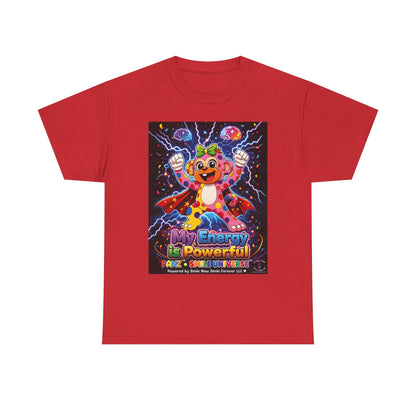 Panz™ Unisex Heavy Cotton™ Tee For Adult – "My Energy is Powerful" Graphic Tee | Smile Universe Collection