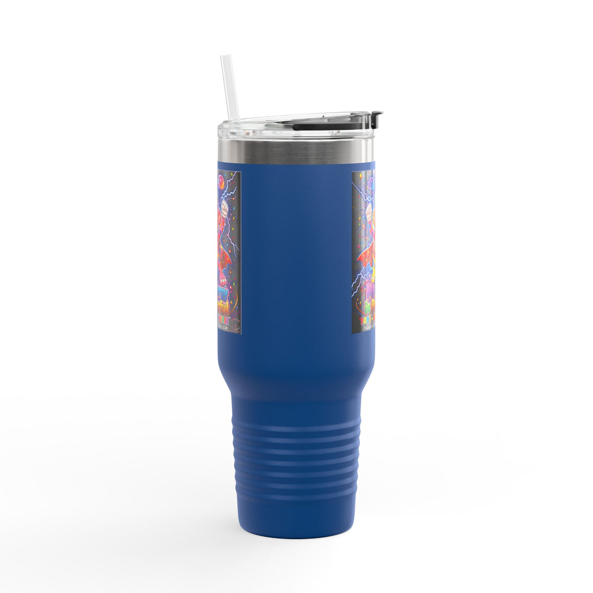 Panz™ Insulated Travel Mug 40oz – "My Energy is Powerful" Graphic Tumbler | Smile Universe Collection