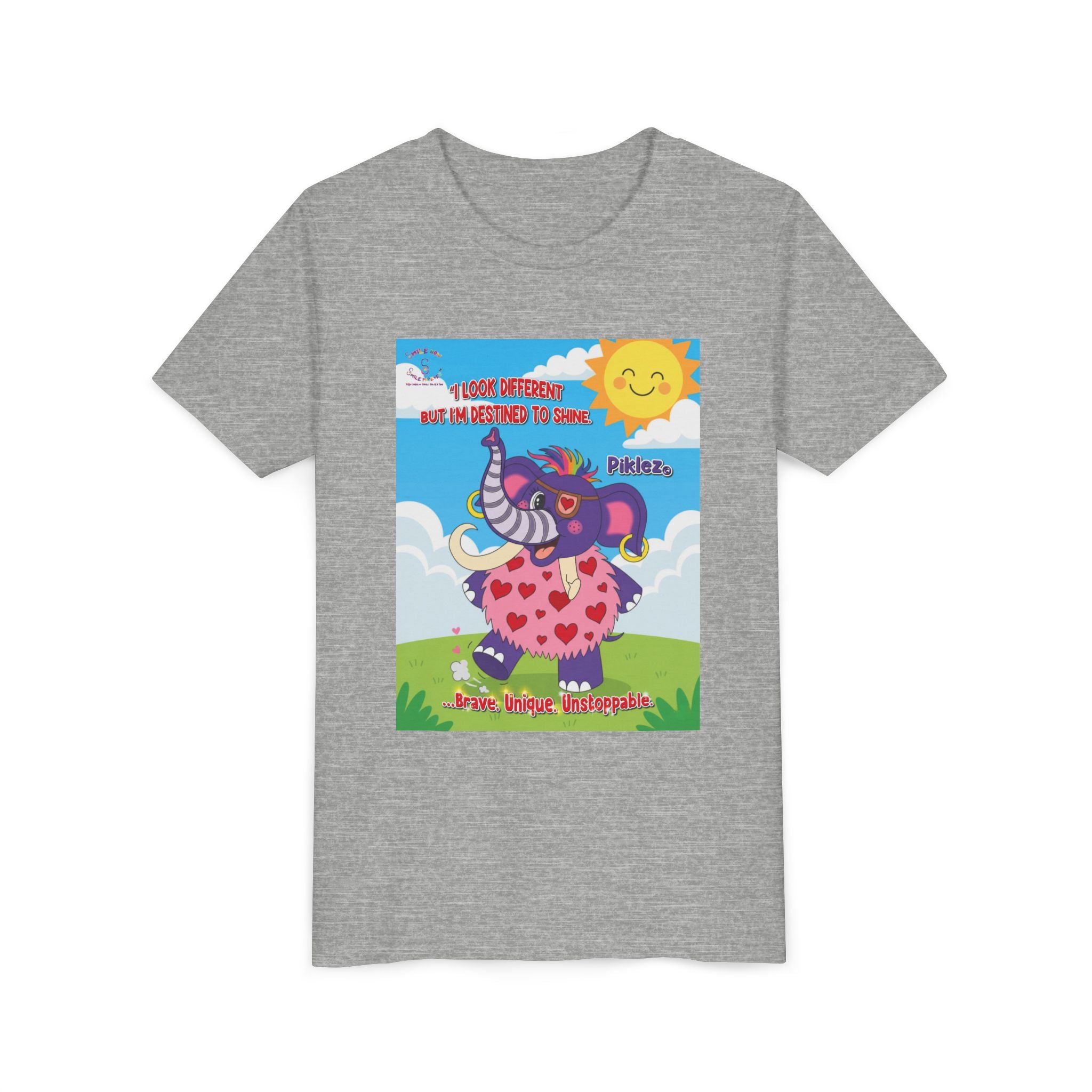 Piklez™ Kids T-Shirt Youth Tee – “Destined to Shine” Graphic Tee | Smile Universe Collection