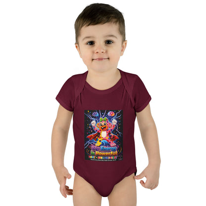 Panz™ Infant Baby Rib Bodysuit – "My Energy is Powerful" Graphic Onesie | Smile Universe Collection