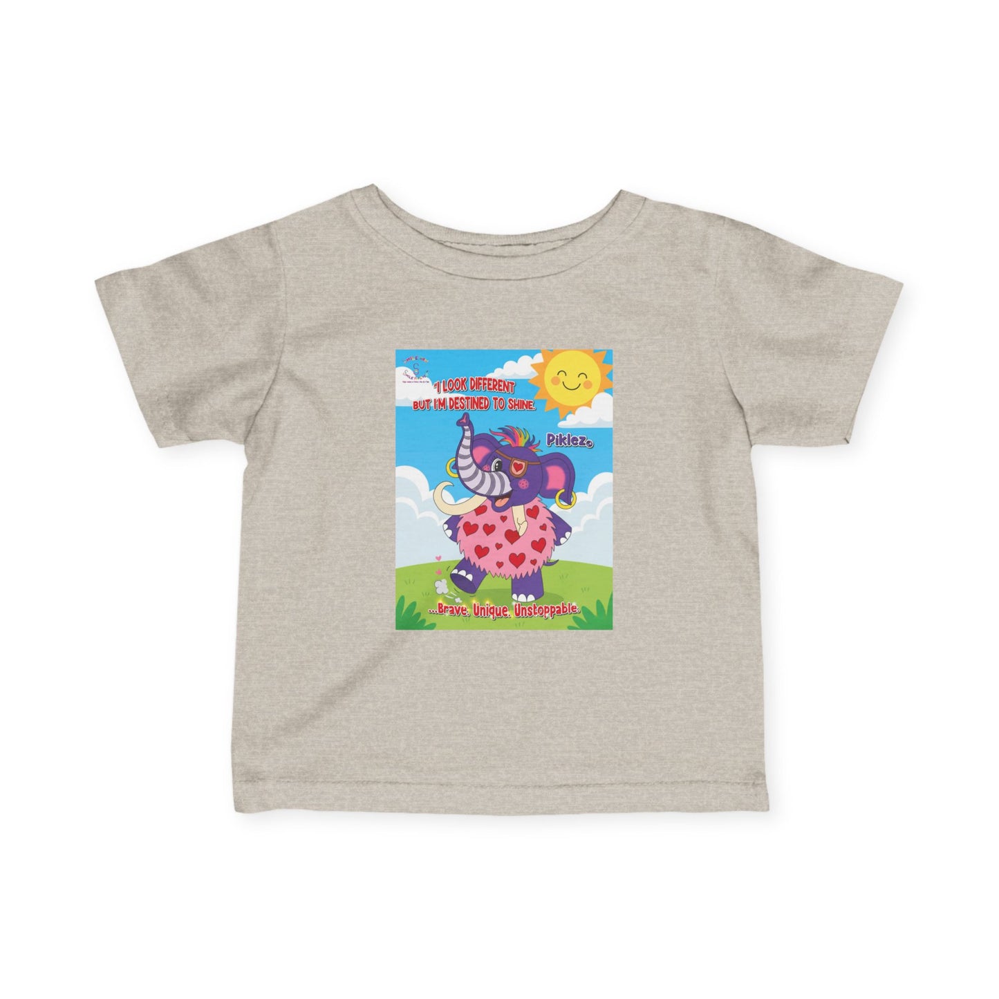 Piklez™ Infant Fine Jersey Tee – “Destined to Shine” Baby Shirt | Smile Universe Piklez Collection