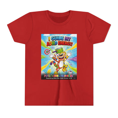 Potz™ Youth Short Sleeve Tee – "I Guide My ADHD Energy!" Graphic Tee | Smile Universe Collection