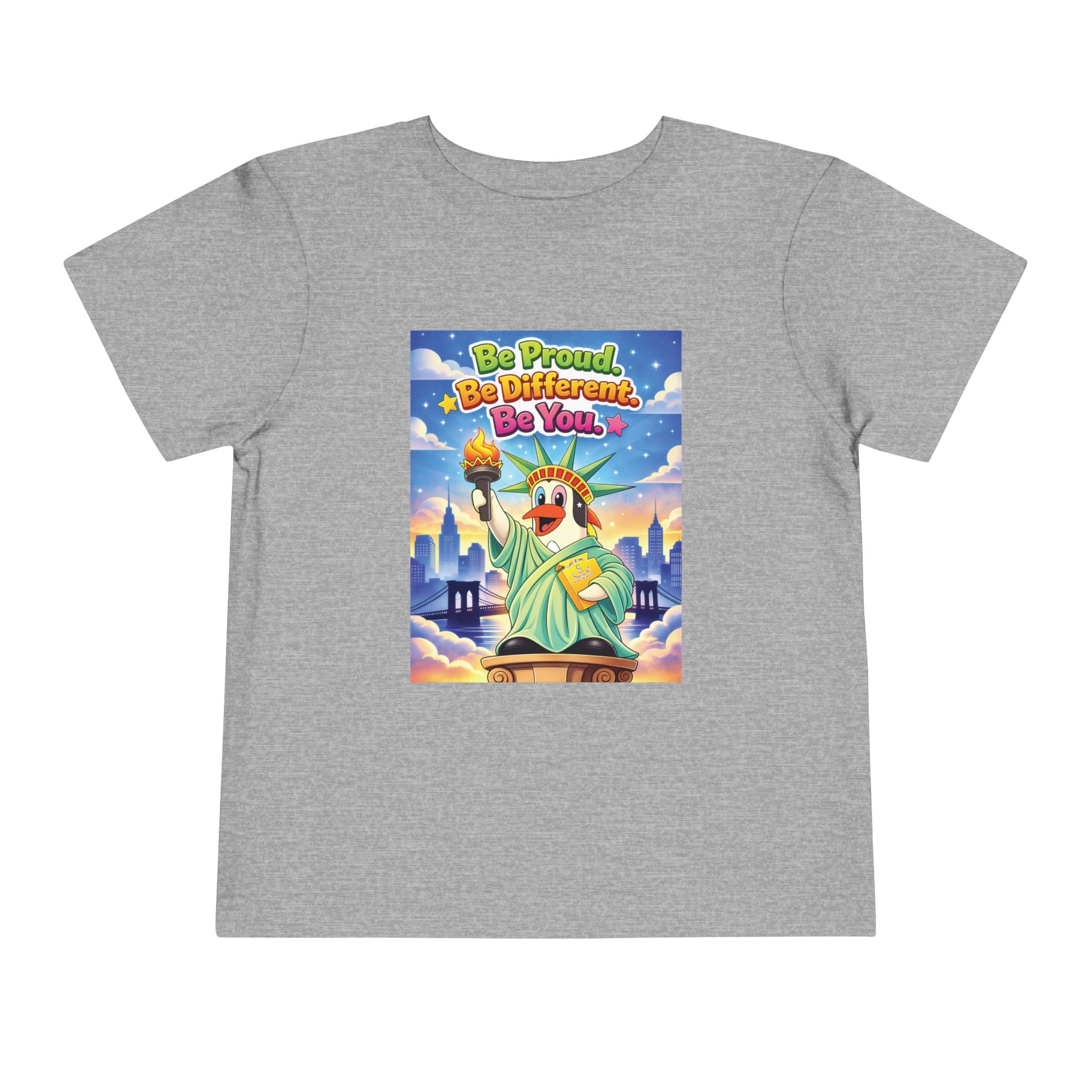 TuBz™ "Be Proud. Be Different. Be You." Toddler T- Shirt - Inspirational Kids Tee