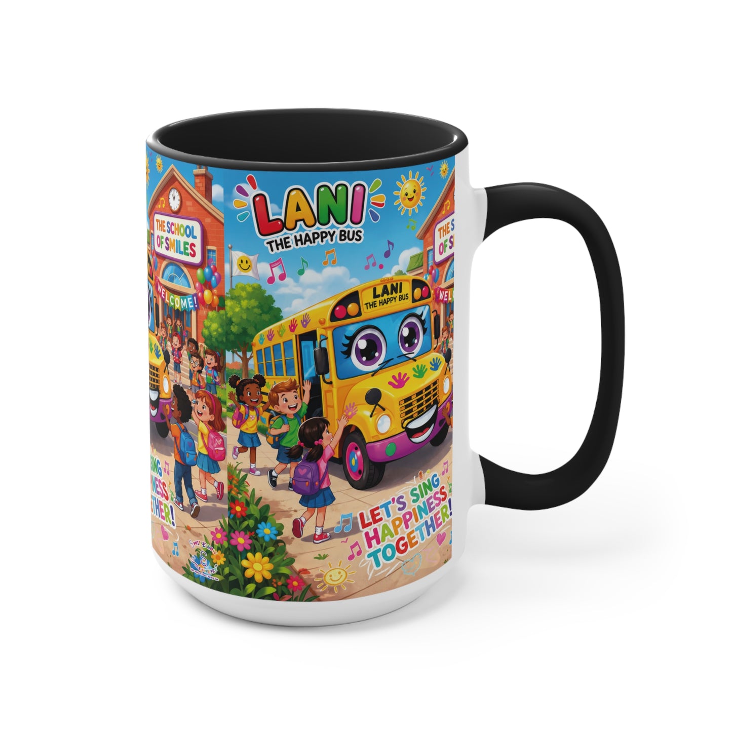 Lani™ Accent Mug – "Let's Sing Happiness Together!" Graphic