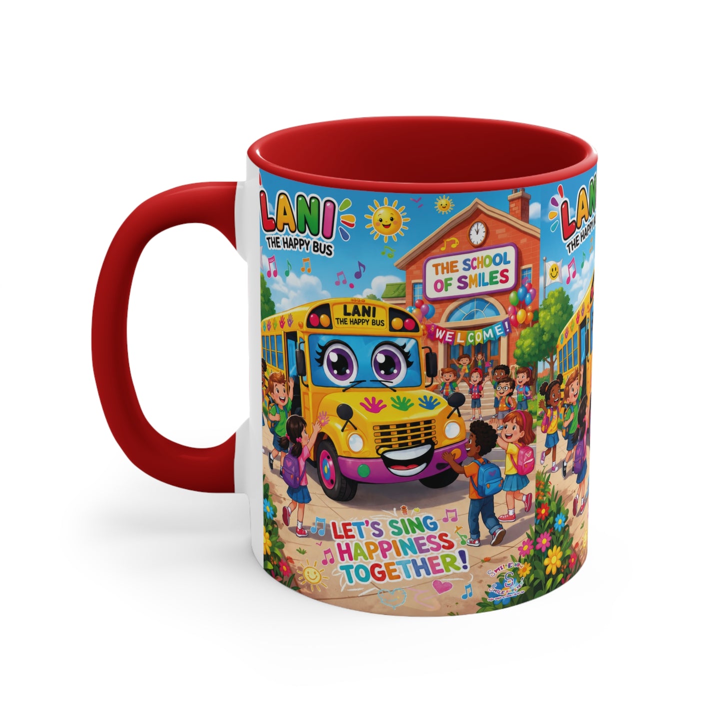 Lani™ Accent Mug – "Let's Sing Happiness Together!" Graphic