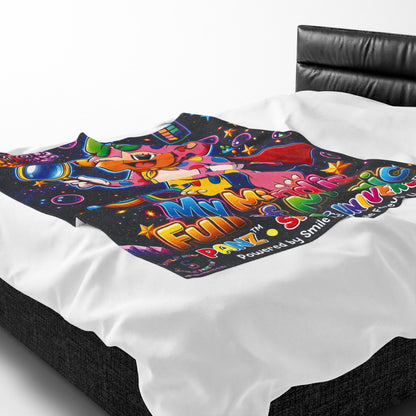 Panz™ Velveteen Plush Blanket – "My Mind is Full of Magic" Graphic | Smile Universe Collection