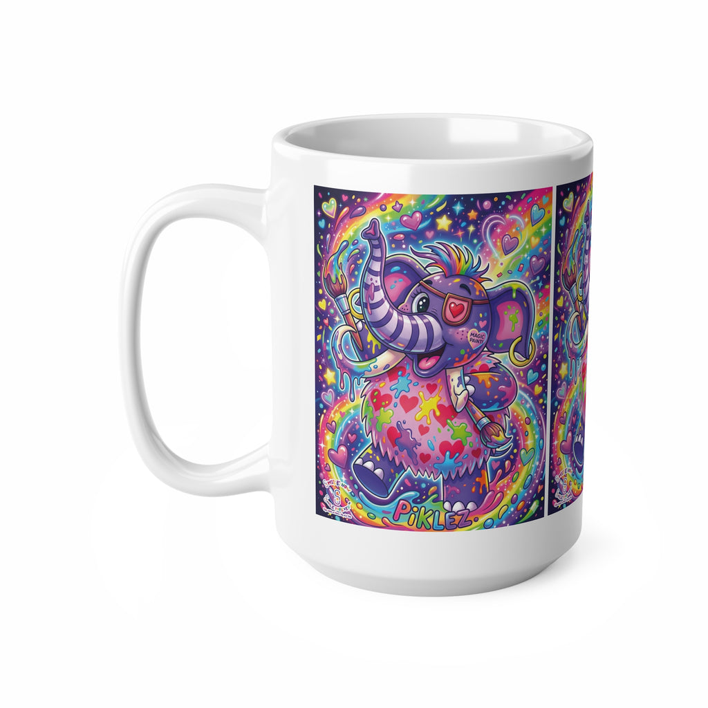 Piklez™ 12oz Ceramic Coffee Cup – "Magic Paint!" Graphic | Smile Universe Collection
