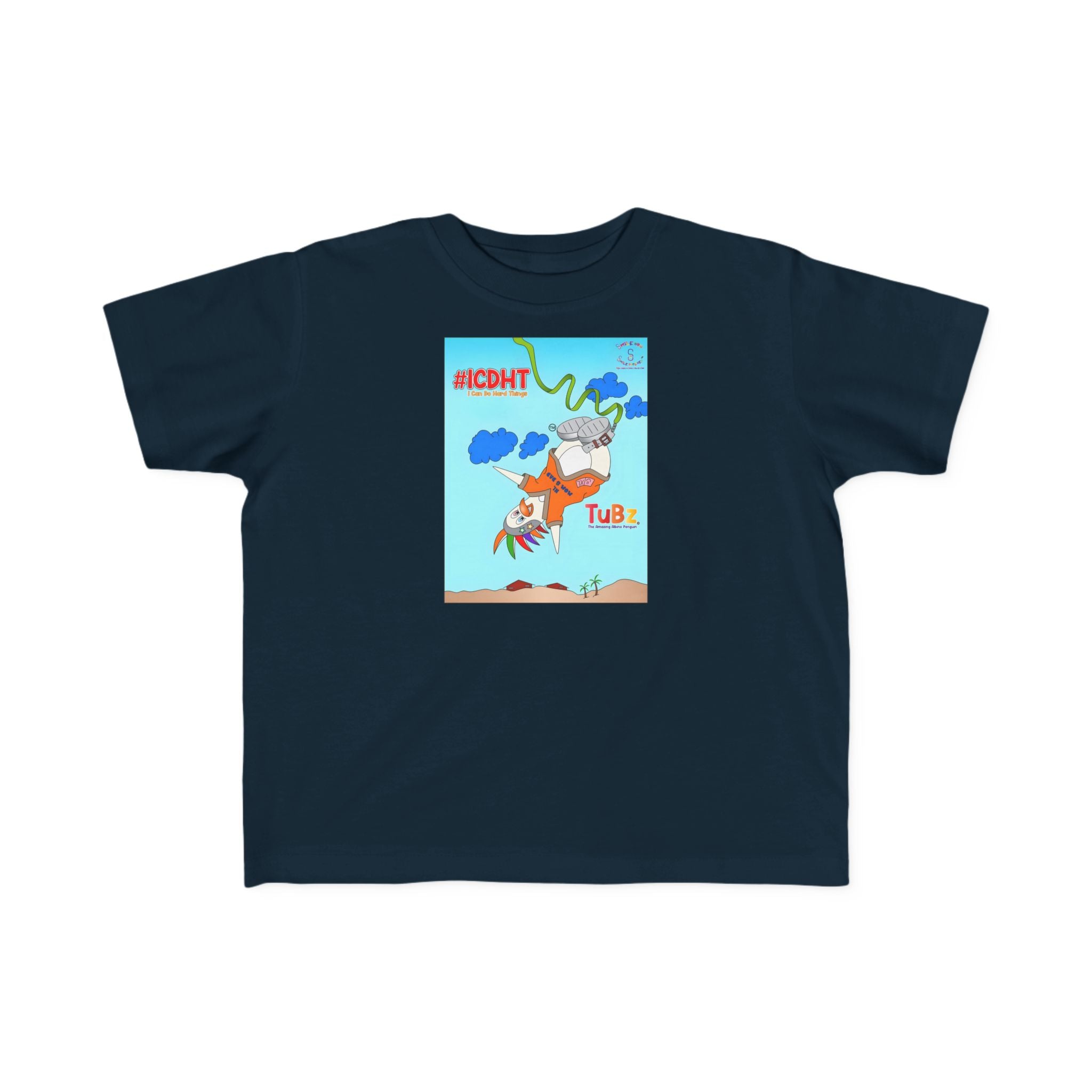 TuBz™ "I Can Do Hard Things" Toddler T-Shirt | Toddler's Fine Jersey Tee  - Positive Kids Graphic Tee