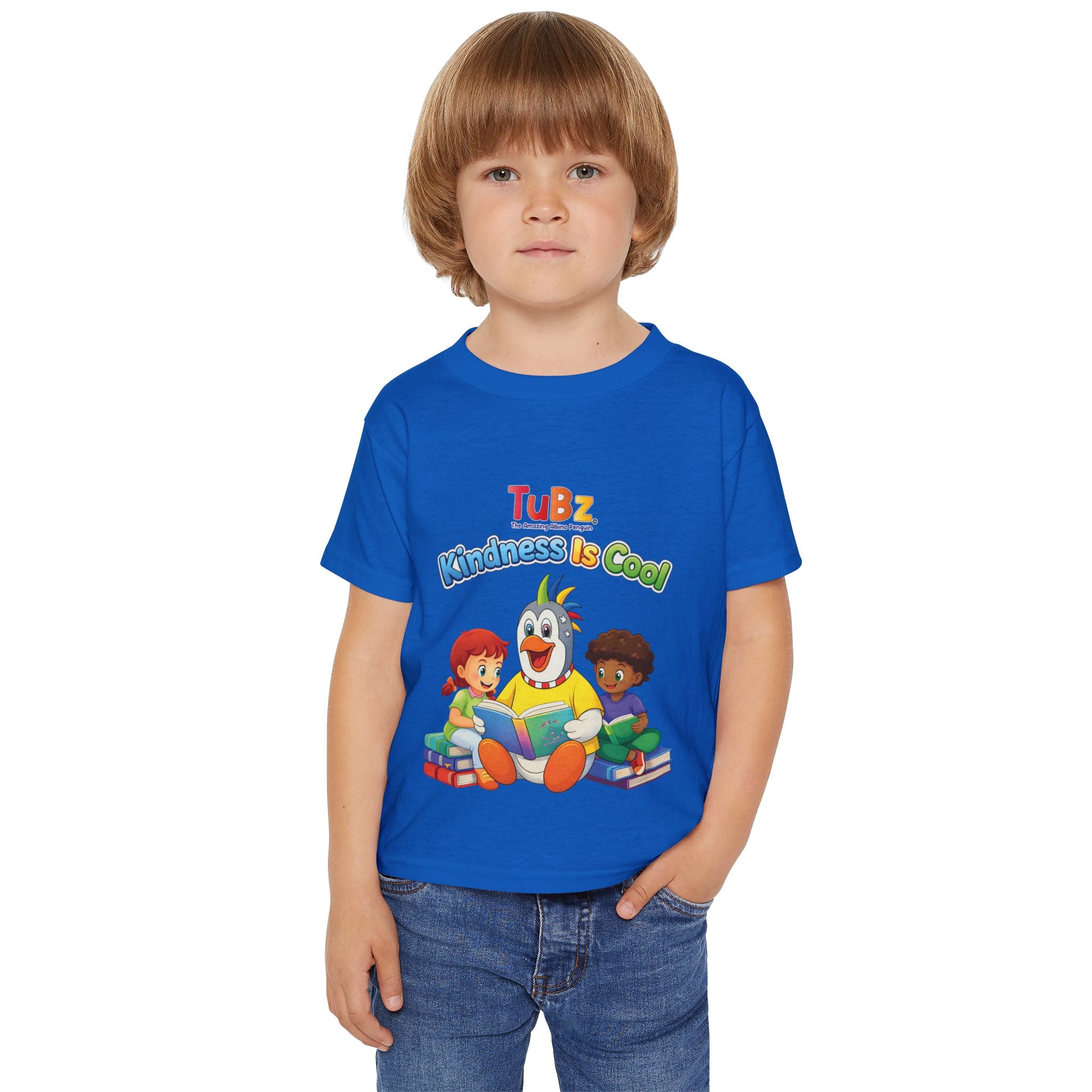 TuBz™ "Kindness Is Cool" Kids T-Shirt - Positive Message Graphic Tee | Smile Universe TuBz4Kidz