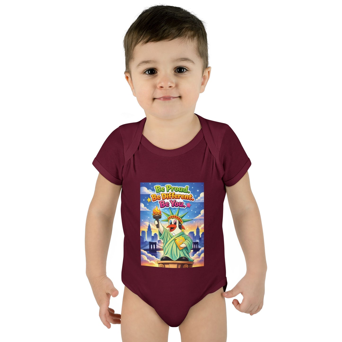 TuBz™ "Be Proud. Be Different. Be You." Infant Bodysuit - Inspirational Baby Onesie