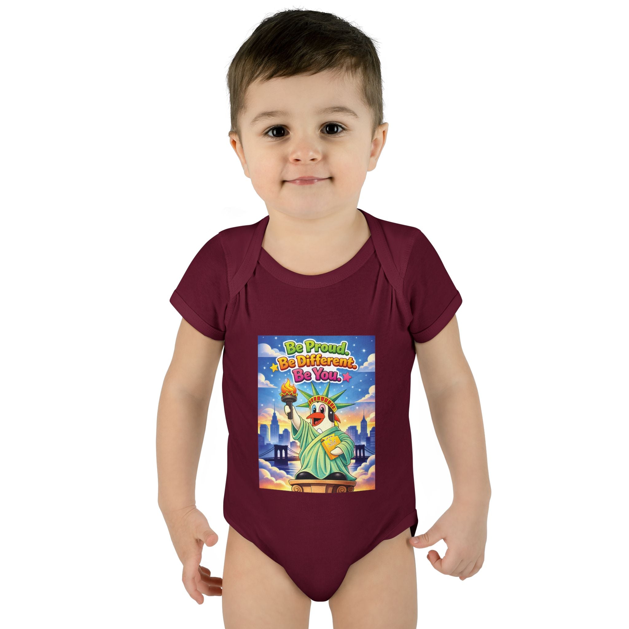 TuBz™ "Be Proud. Be Different. Be You." Infant Bodysuit - Inspirational Baby Onesie
