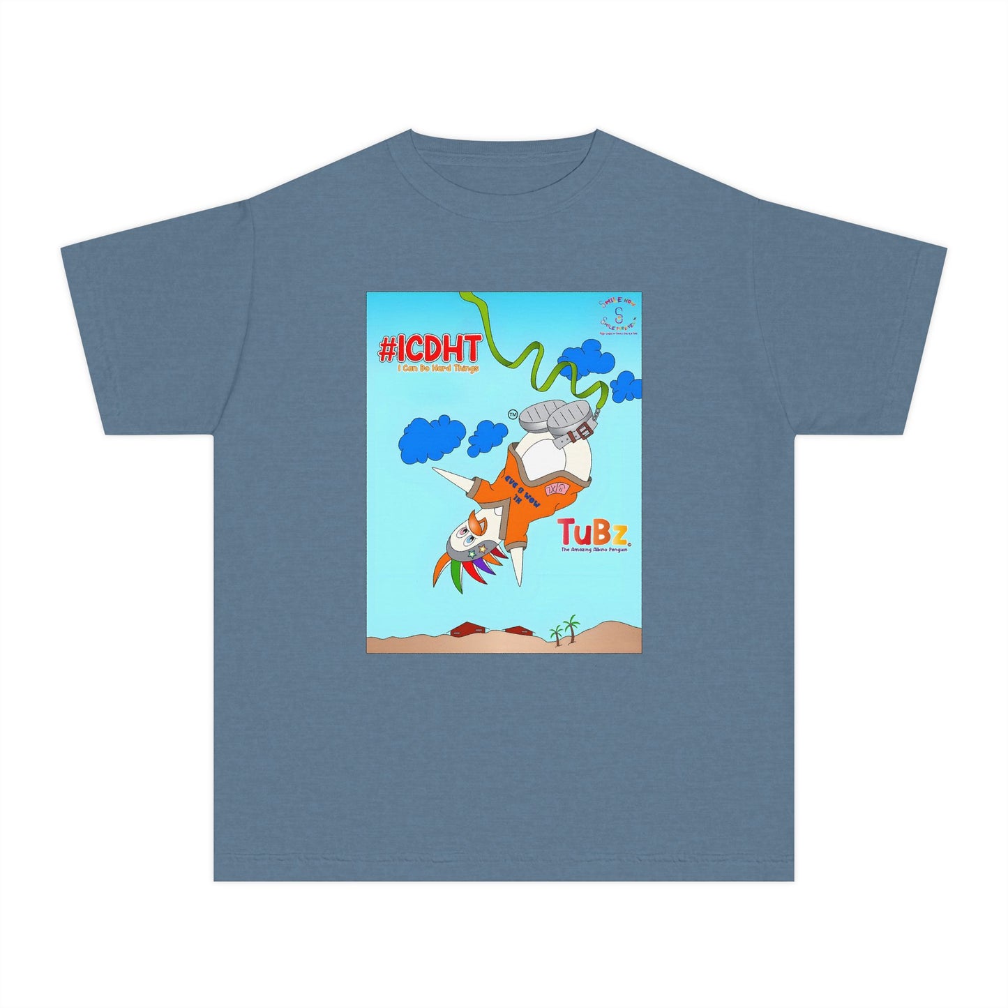TuBz™ "I Can Do Hard Things" Youth T-Shirt | Youth Midweight Tee- Motivational Kids Graphic Tee